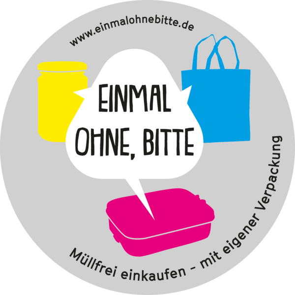Logo von einmalohnebitte.de - Müllfrei einkaufen - mit eigener Verpackung