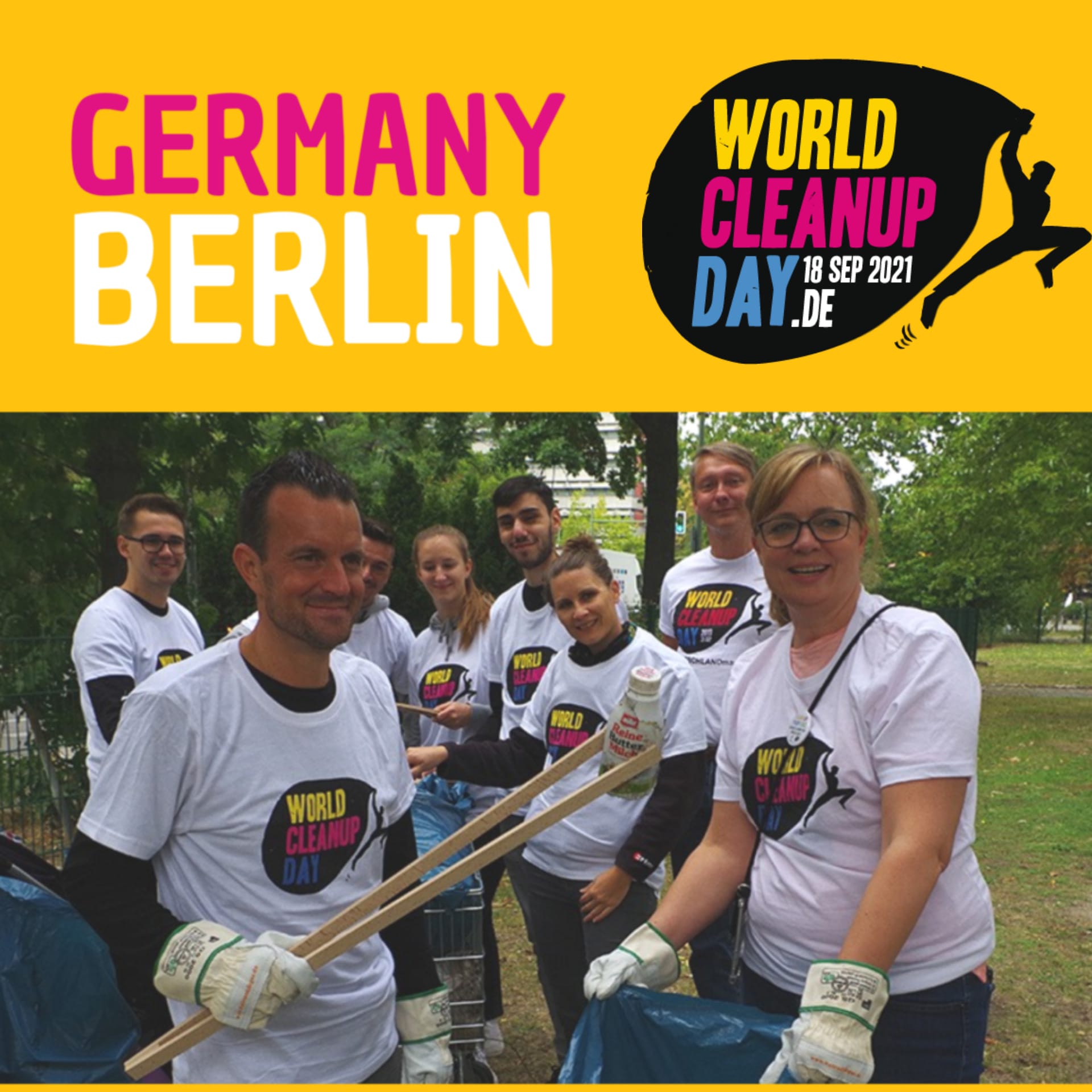 "Quappe statt Fluppe" beim World Cleanup Day in Berlin-Kreuzberg - (Berlin)