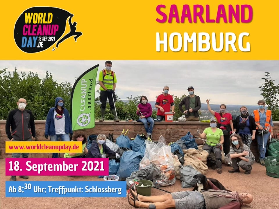 World Cleanup Day auf dem Schlossberg Homburg (Saarland)