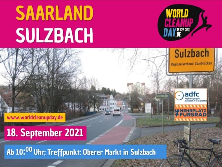 World Cleanup Day mit der ADFC Regionalgruppe Sulzbach-Fischbachtal - (Saarland)